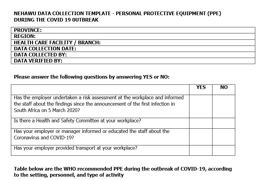 PPE Form